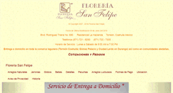 Desktop Screenshot of floreriasanfelipe.com.mx