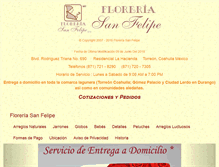 Tablet Screenshot of floreriasanfelipe.com.mx